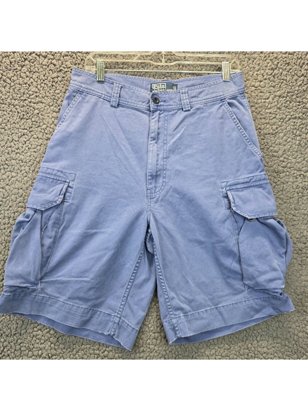 Polo by Ralph Lauren Cargo Shorts 31 Faded Blue Casual Hiking Safari Vacation